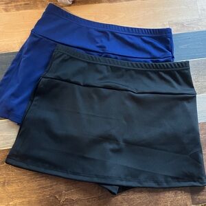 SHEIN Black and Blue Women's Skorts